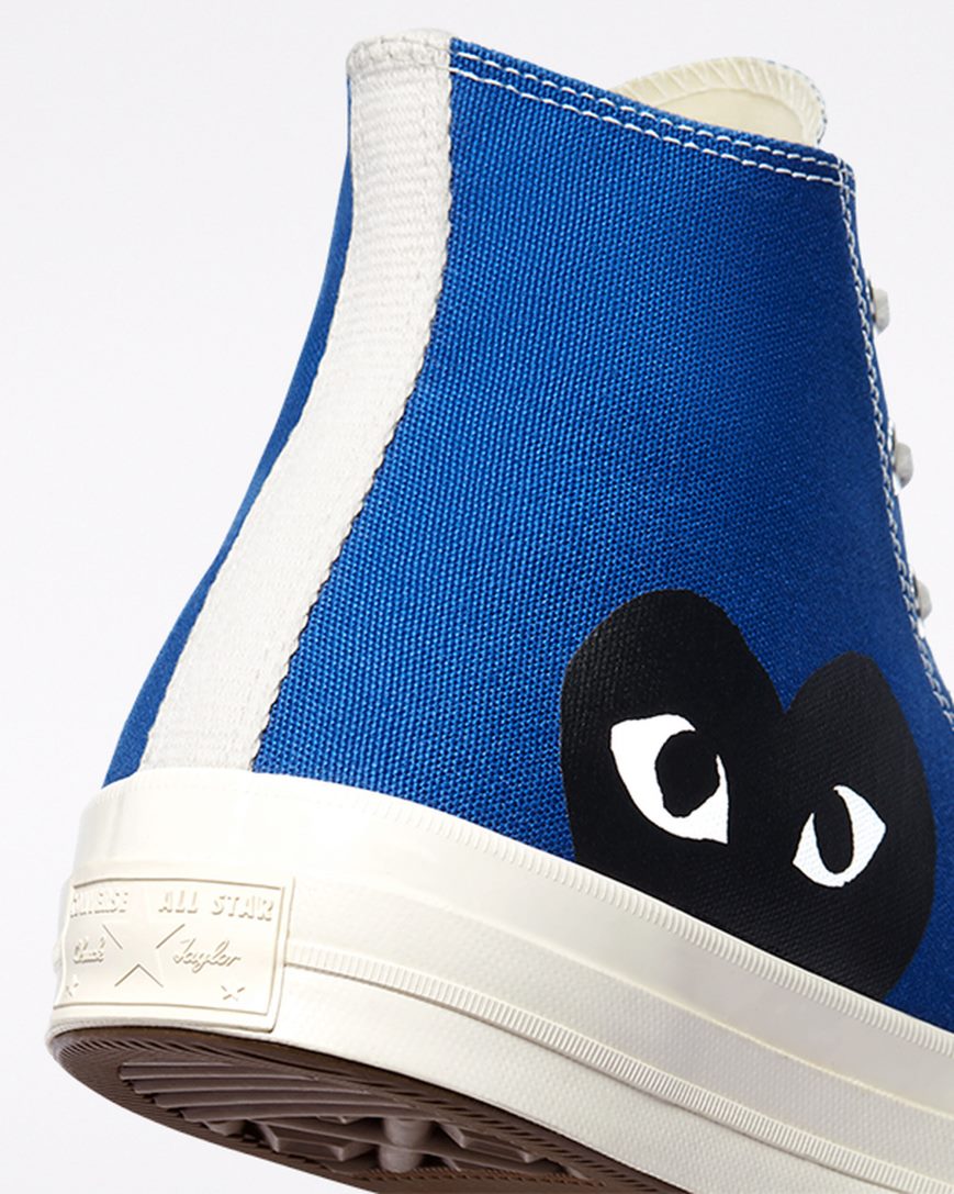 Tenisi Inalti Barbati Converse x Comme des Garçons PLAY Chuck 70 Albastri Negrii | RO WUCVO279